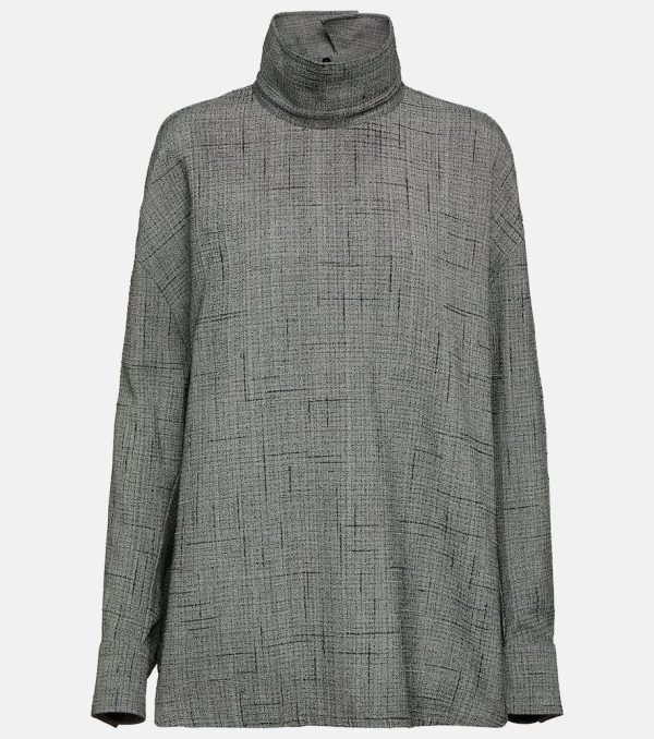 Bottega Veneta Oversized high-neck blouse