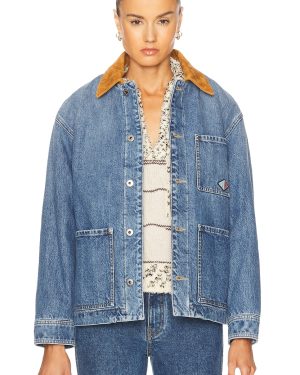 Bottega Veneta Padded Denim Jacket in Mid Blue - Blue. Size 36 (also in 38, 40).