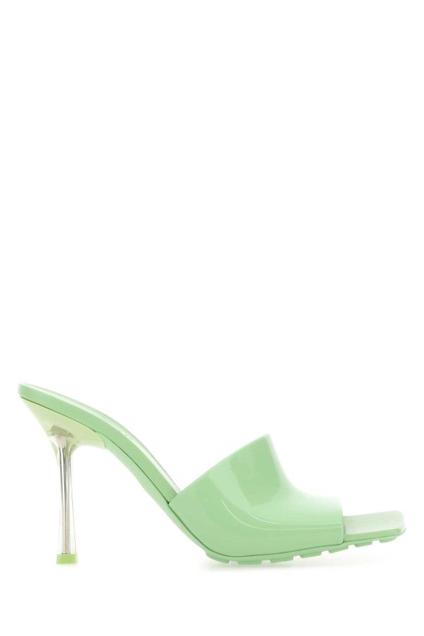 Bottega Veneta Pastel Green Pvc Stretch Mules