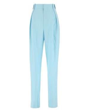 Bottega Veneta Pastel Light-blue Wool Wide-leg Pant
