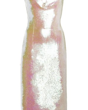 Bottega Veneta - Sequin Bustier Midi Dress - Metallic - XS - Moda Operandi