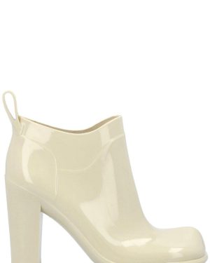 Bottega Veneta Shine Square Toe Ankle Rain Boots