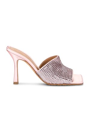 Bottega Veneta Sparkle Stretch Mule Sandals in Camellia - Pink. Size 38 (also in 38.5, 40, 41).