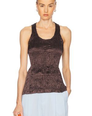 Bottega Veneta Tank Top in Ebony - Brown. Size 34 (also in 36, 38, 40).
