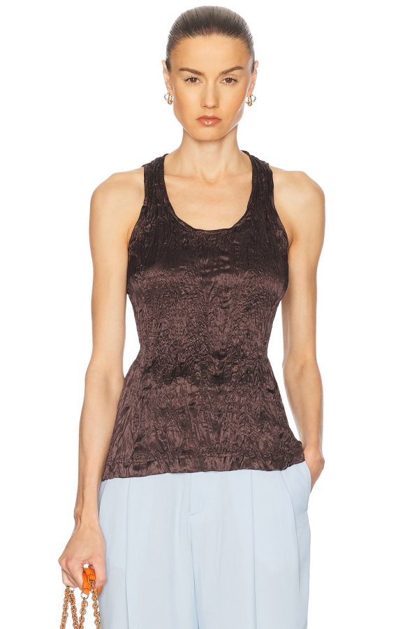 Bottega Veneta Tank Top in Ebony - Brown. Size 34 (also in 36, 38, 40).