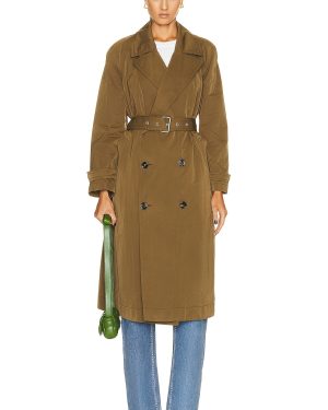 Bottega Veneta Tech Nylon Trench Coat in Liana - Olive. Size 38 (also in ).