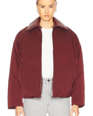 Bottega Veneta Tech Puffer Jacket in Barolo - Red. Size M (also in ).