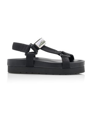 Bottega Veneta - Trip Nylon Tech Slingback Sandals - Black - IT 40 - Moda Operandi