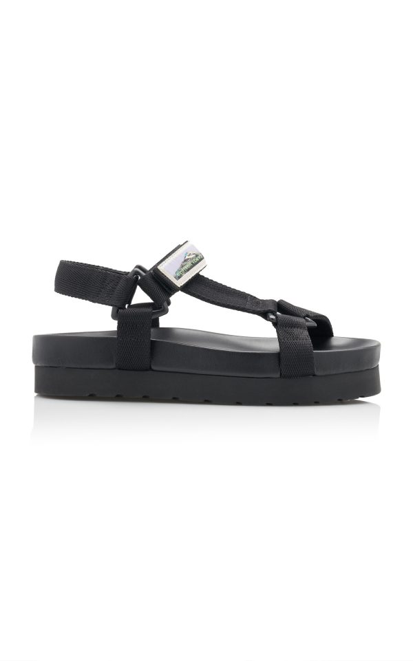 Bottega Veneta - Trip Nylon Tech Slingback Sandals - Black - IT 40 - Moda Operandi