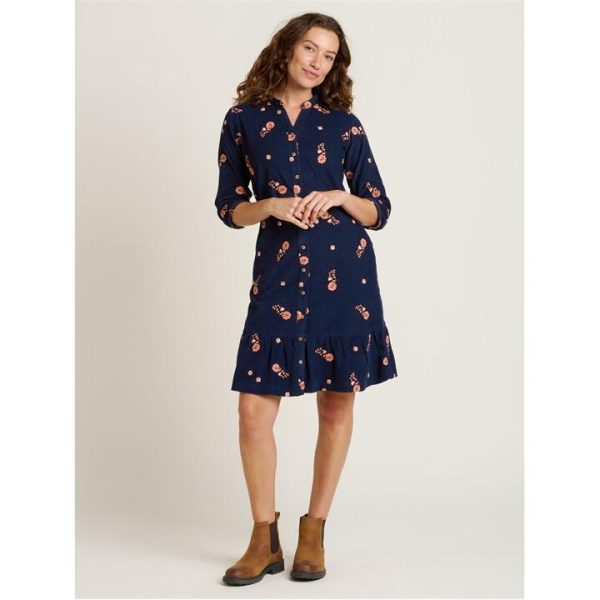 Brakeburn Maeve Knee Length Shirt Dress - Blue