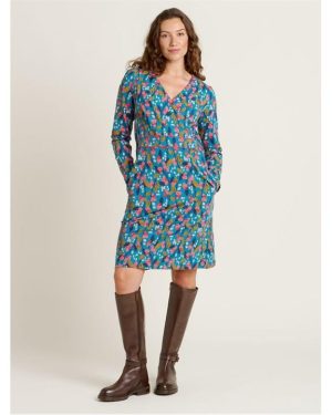 Brakeburn Trailing Berry Wrap Dress - Multi