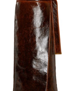 Brandon Maxwell - The Evelyn Wool-Blend Wrap Midi Skirt - Brown - US 0 - Moda Operandi