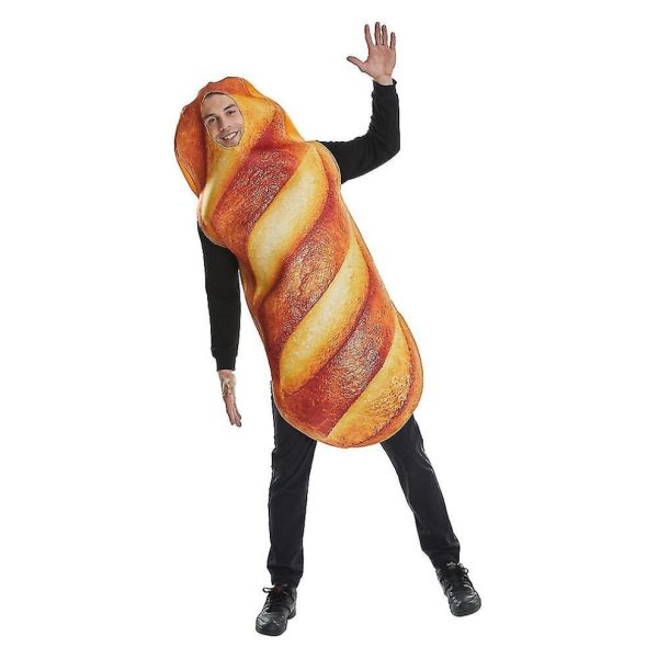 Bread Baguette Cosplay Costume Jumpsuit For Adult Unisex Food Tunic Hallowee Christmas Carnival Party Fancy Dress