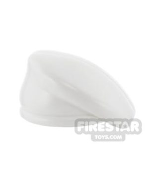BrickWarriors Minifigure Headgear Beret WHITE