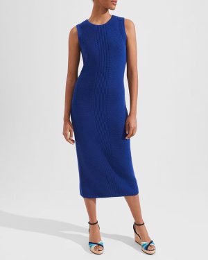 Bright Blue Elea Knitted Cotton Dress