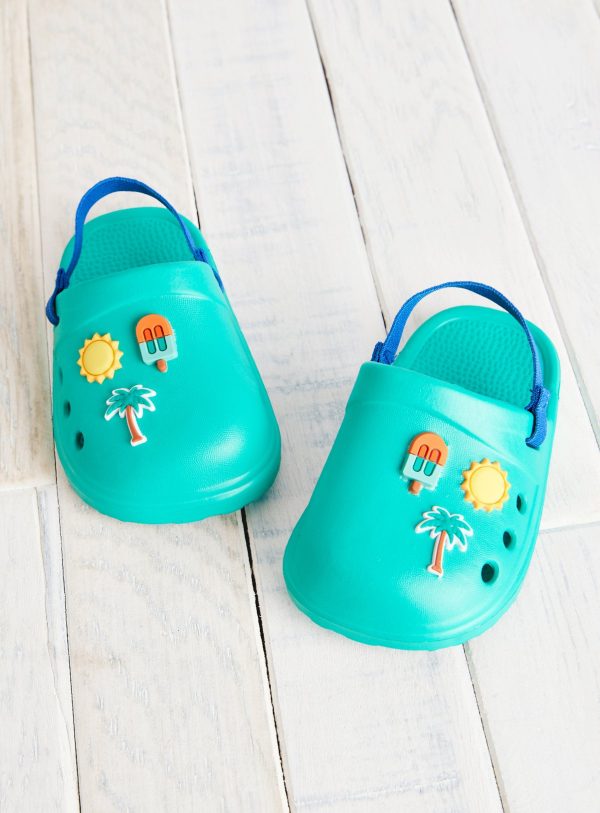Bright Green Badge Ankle Strap Clogs (12-18 Months) - Tu by Sainsbury's