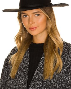 Brixton Cohen Cowboy Hat in Black. Size S, XL, XS.