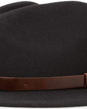 Brixton Messer Fedora Hat, black, Size M