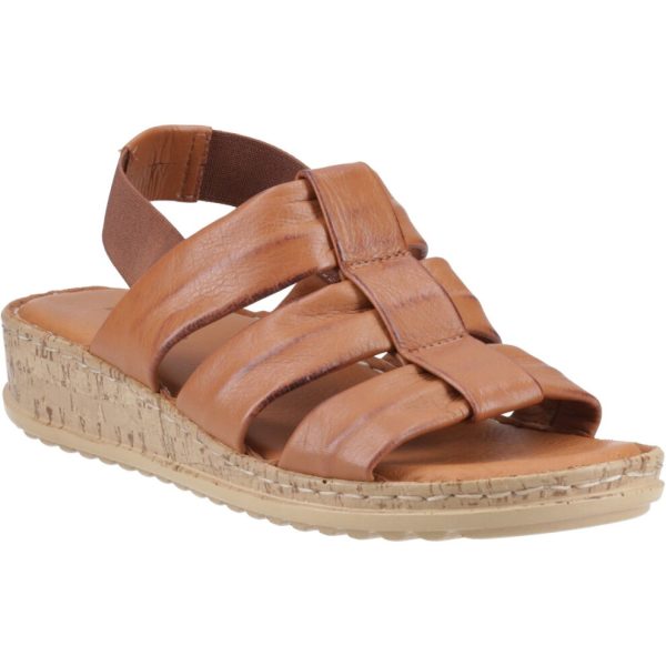 (Brown, 3 (Adults')) Hush Puppies Eden Gladiator Leather Women's Tan Sandals