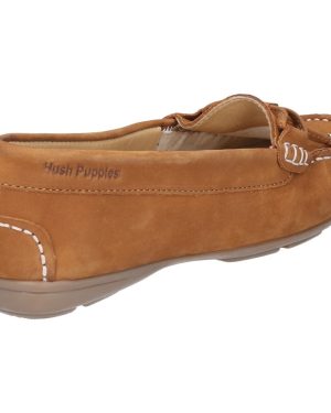 (Brown, 3 (Adults')) Hush Puppies Maggie Leather Women's Tan Loafers