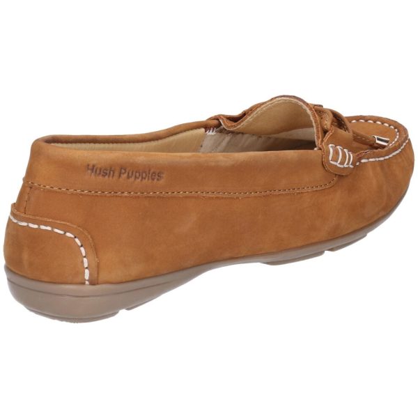 (Brown, 3 (Adults')) Hush Puppies Maggie Leather Women's Tan Loafers