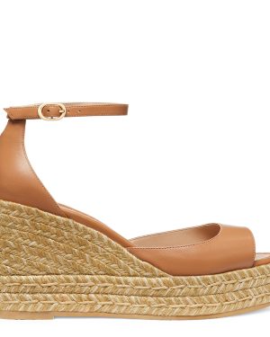 Brown Nudistcurve Espadrille Wedge Sandals