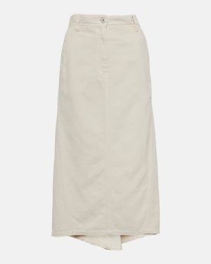 Brunello Cucinelli Cotton and linen midi skirt