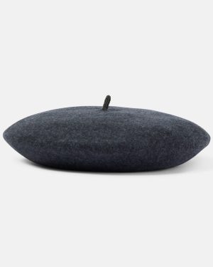 Brunello Cucinelli Embellished wool knit beret