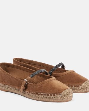 Brunello Cucinelli Monili suede espadrilles