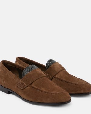 Brunello Cucinelli Monili suede loafers