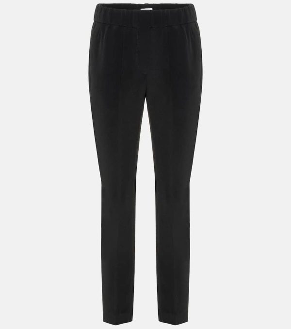 Brunello Cucinelli Silk-blend cropped pants