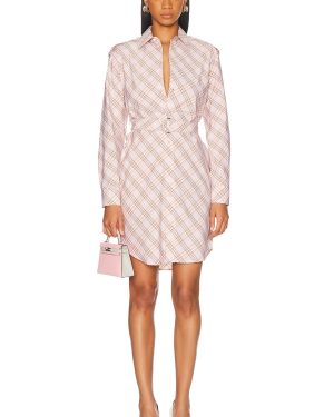 Burberry Belted Shirt Dress in Floss Ip Check - Beige. Size 0 (also in 2).