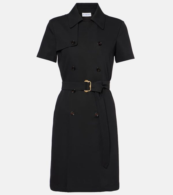 Burberry Belted wool twill shirt dress