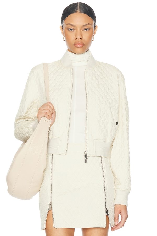 Burberry Bomber Jacket in Plaster - White. Size L (also in ).