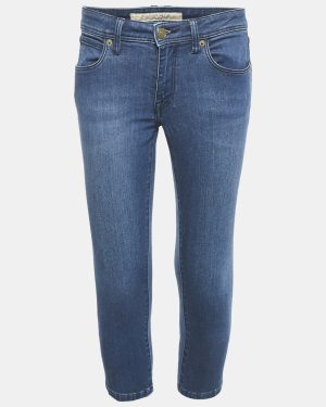 Burberry Brit Blue Denim Skinny Cropped Jeans S Waist 27"
