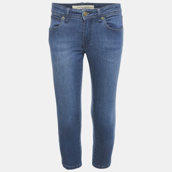 Burberry Brit Blue Denim Skinny Cropped Jeans S Waist 27"