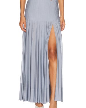 Burberry Pleated Long Skirt in Gale - Blue. Size 2 (also in 6).