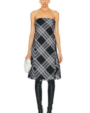 Burberry Strapless Dress in Monochrome - Black. Size 0 (also in ).