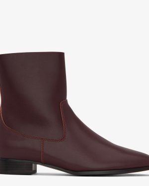 Burgundy Tammy Flat Ankle Boot