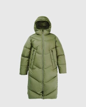 Burton Long Down Parka Jacket - Forest Moss - XS