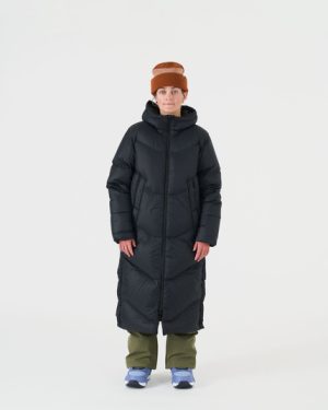 Burton Long Down Parka Jacket - True Black - S