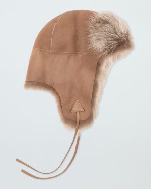 Butter Shearling Trapper Hat