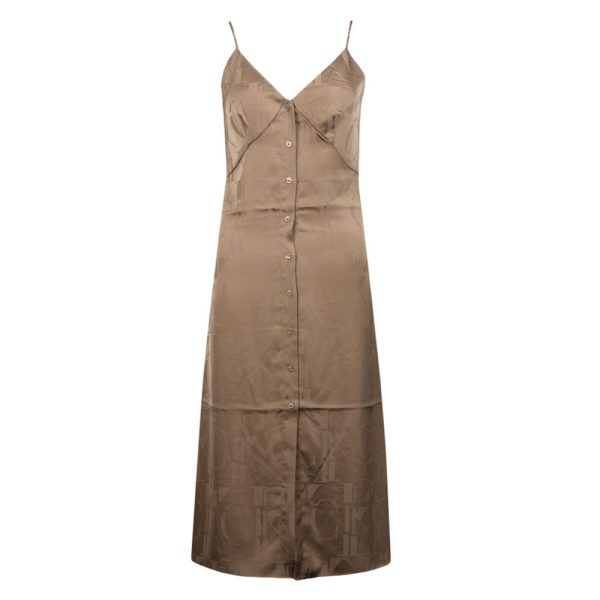 Button Through Slip Dress