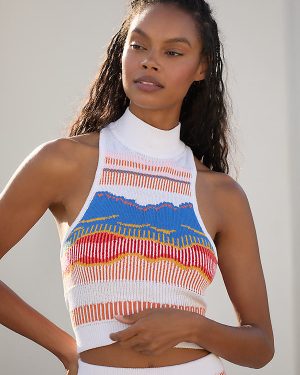 By Anthropologie High-Neck Knit Tank Top