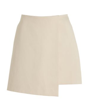 By Malene Birger - Raye Cotton-Blend Mini Wrap Skirt - Ivory - FR 32 - Moda Operandi