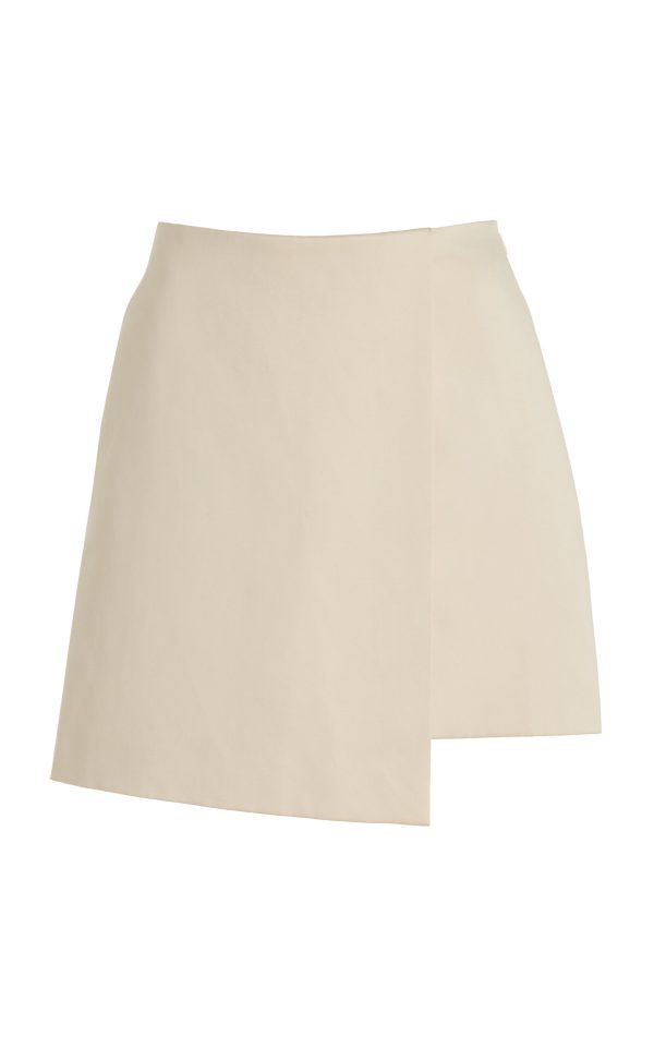 By Malene Birger - Raye Cotton-Blend Mini Wrap Skirt - Ivory - FR 32 - Moda Operandi