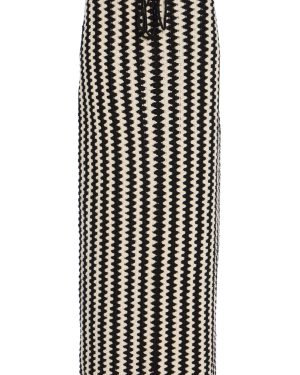 By Malene Birger - Raze Crocheted Organic Cotton Midi Skirt - Black/white - M - Moda Operandi