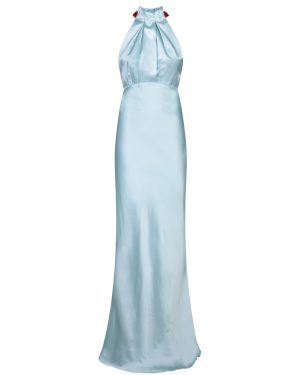 C. P. Company Light Blue Halter Long Dress