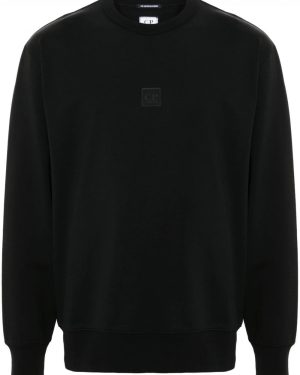 C.P COMPANY METROPOLIS SERIES LOGO SWEATSHIRT Size: XL, colour: BLACK