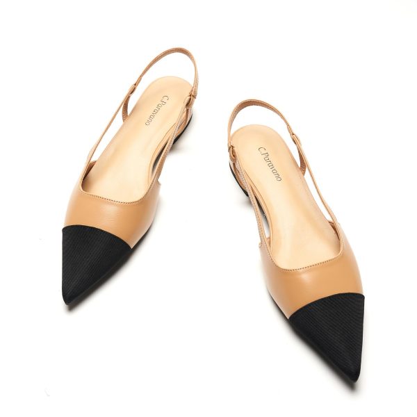 C.Paravano Pointed Toe Slingback Sandals for Women | Leather 8